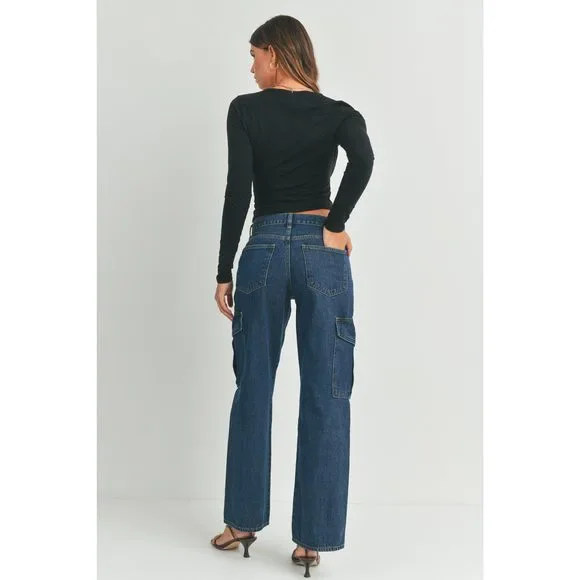 Just Black Denim - Cargo Jean | Dark Denim - Picture 4 of 4